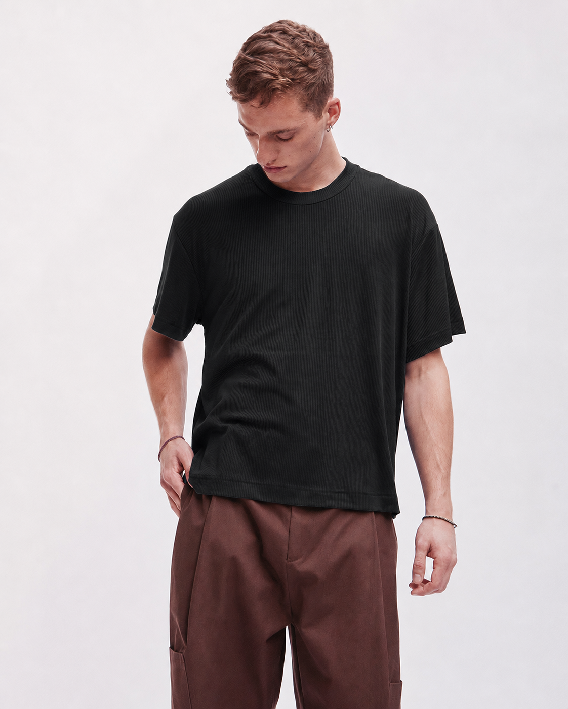 POLERA ATIQ ACANALADA NEGRA 1