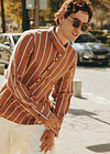 CAMISA MANA STRIPES CASTAÑA  6
