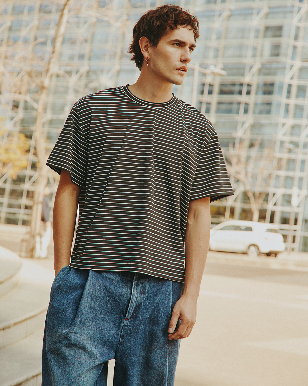 POLERA ATIQ STRIPES BW 2