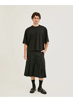 POLERA ANKA BOXY TEXTURA NEGRO