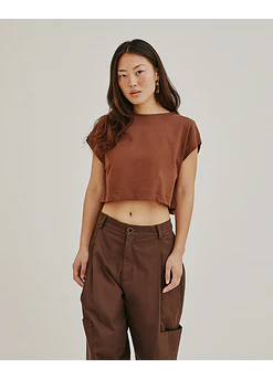 CROP JUNE RIB MOCA