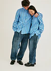 CAMISA MANA STRIPES CYAN 1