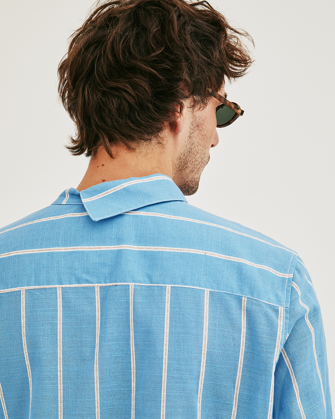 CAMISA MANA STRIPES CYAN 5