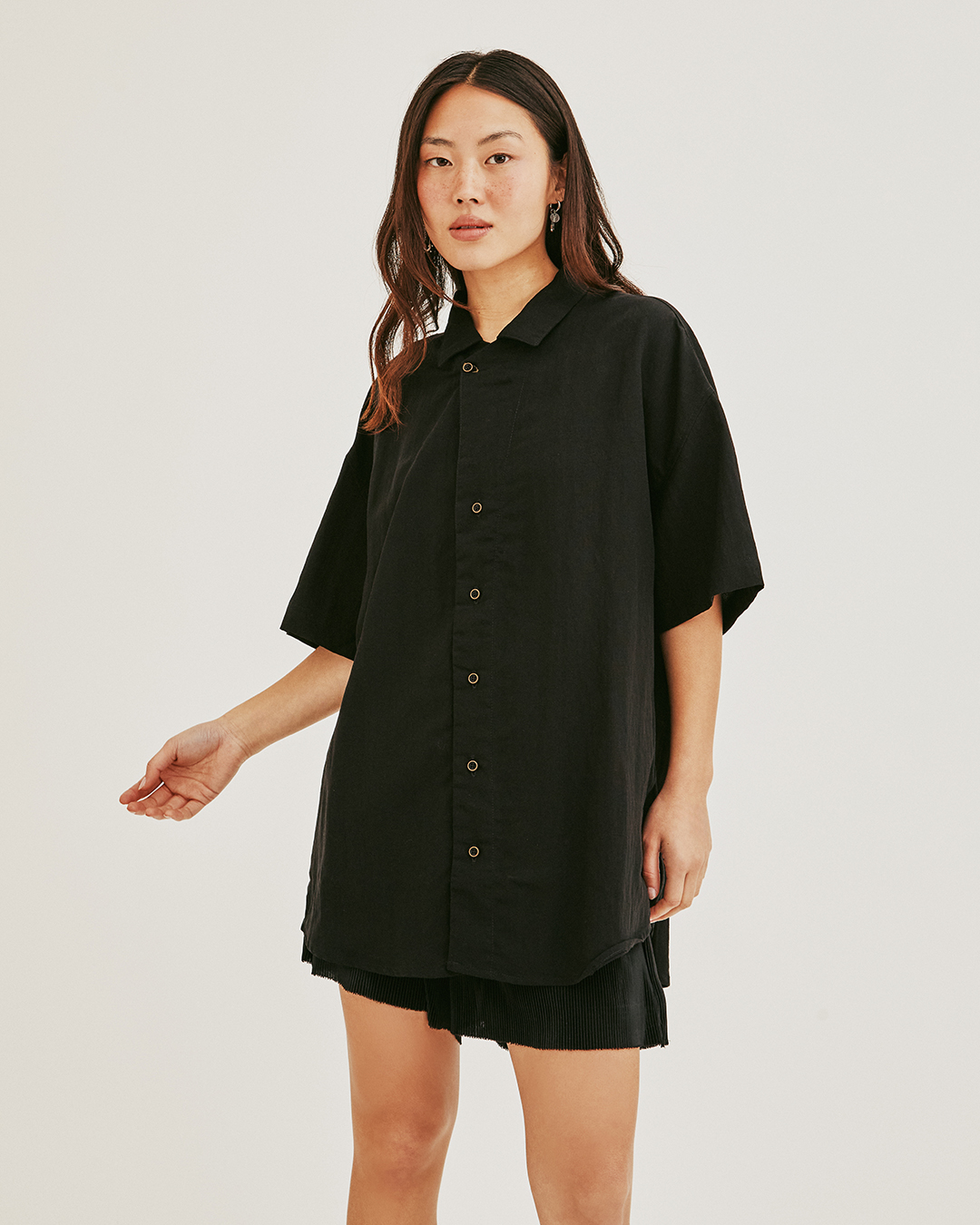 CAMISA LUTEA TWILL NEGRO 1