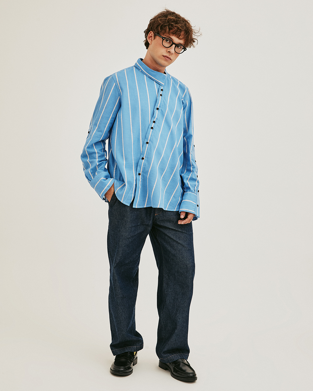 CAMISA MANA STRIPES CYAN 3