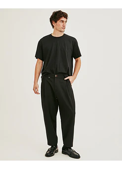 PANTALON OM STRIP NEGRO