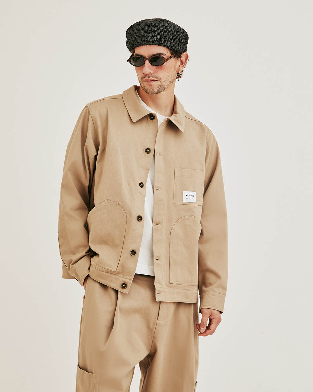 CHAQUETA AWAKI CROP CAMEL 1