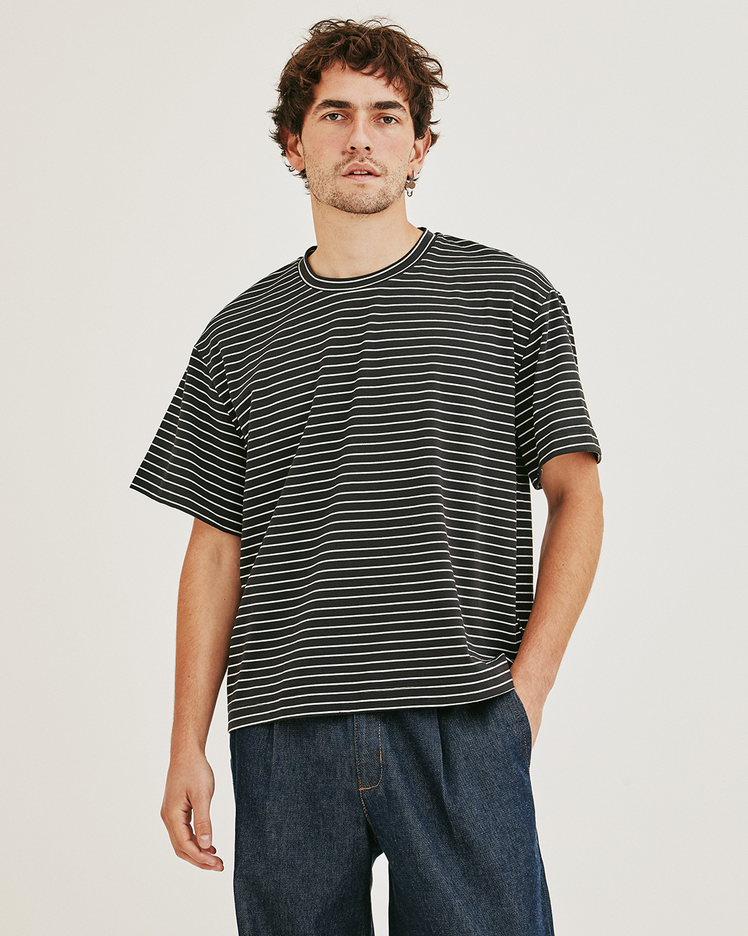 POLERA ATIQ STRIPES BW 1