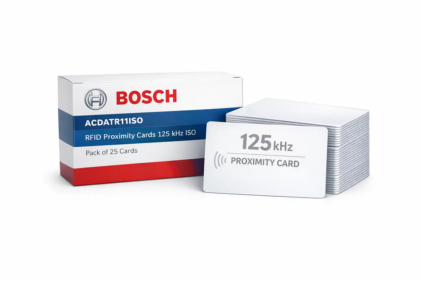 BOSCH-ACDATR11ISO — Tarjetas RFID de Proximidad 125 kHz ISO 25 Piezas para Control de Acceso 1