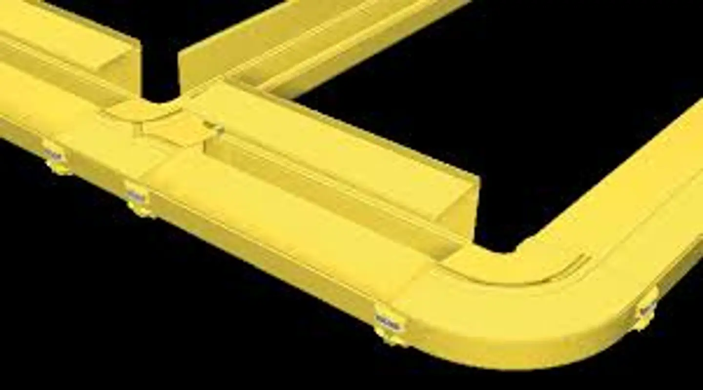 FVTHD2X2LYL PANDUIT Tee vertical de fibra, 90 grados, 2x2 1