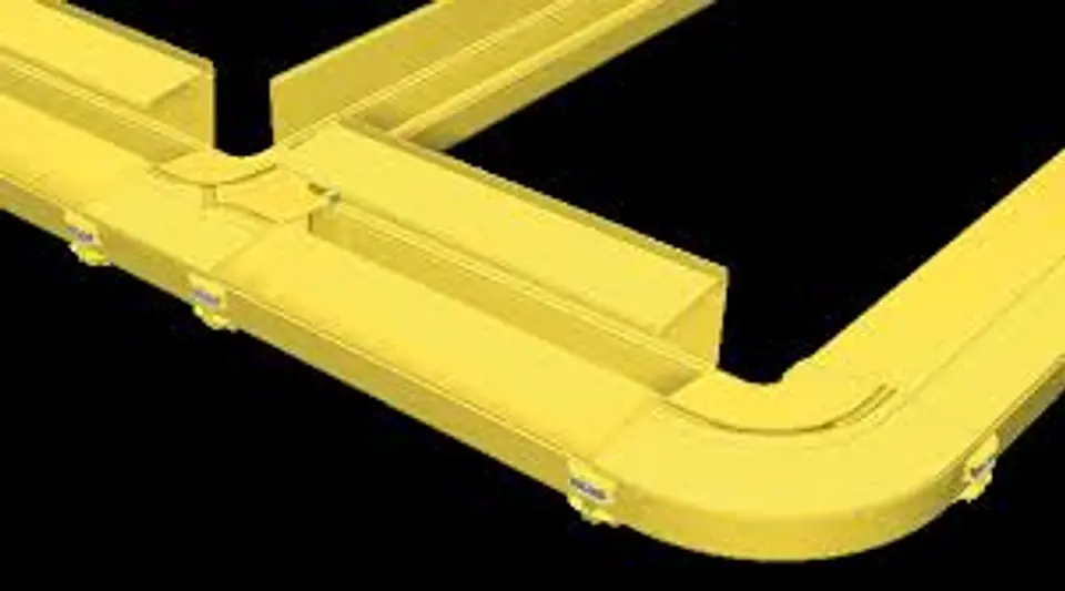 FVTHD2X2LYL PANDUIT Tee vertical de fibra, 90 grados, 2x2 1