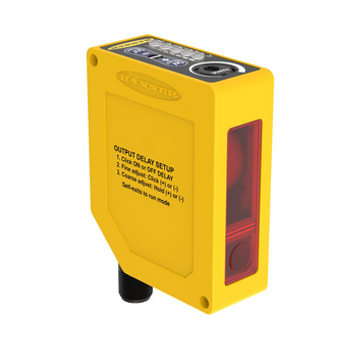 Q60BB6AFV1000QPMA Banner Sensor fotoeléctrico ajustable con supresión de fondo. 1