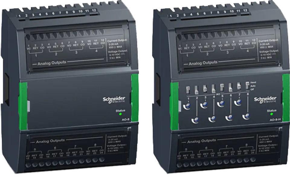 SXWAO8XXX10001 SCHNEIDER Módulo de E/S Central, SpaceLogic, 8 Salidas Analógicas 1