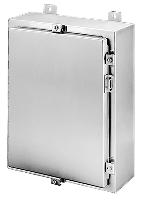A48H3612SS6LP HOFFMAN Armario de pared con bisagra y abrazaderas NEMA Tipo 4X, 48x36x12, cepillado, SS316