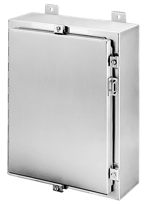 A48H3612SS6LP HOFFMAN Armario de pared con bisagra y abrazaderas NEMA Tipo 4X, 48x36x12, cepillado, SS316