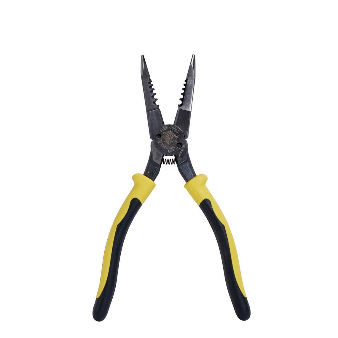 J206-8C KLEIN TOOLS Pinzas de punta aguja multiusos, con resorte, corta y pela, 8.5 pulgadas 1