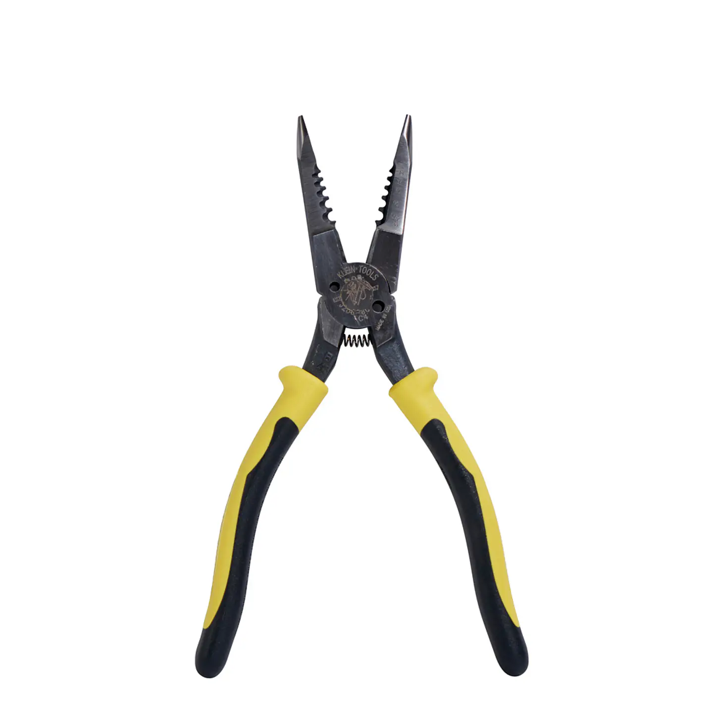 J206-8C KLEIN TOOLS Pinzas de punta aguja multiusos, con resorte, corta y pela, 8.5 pulgadas 1