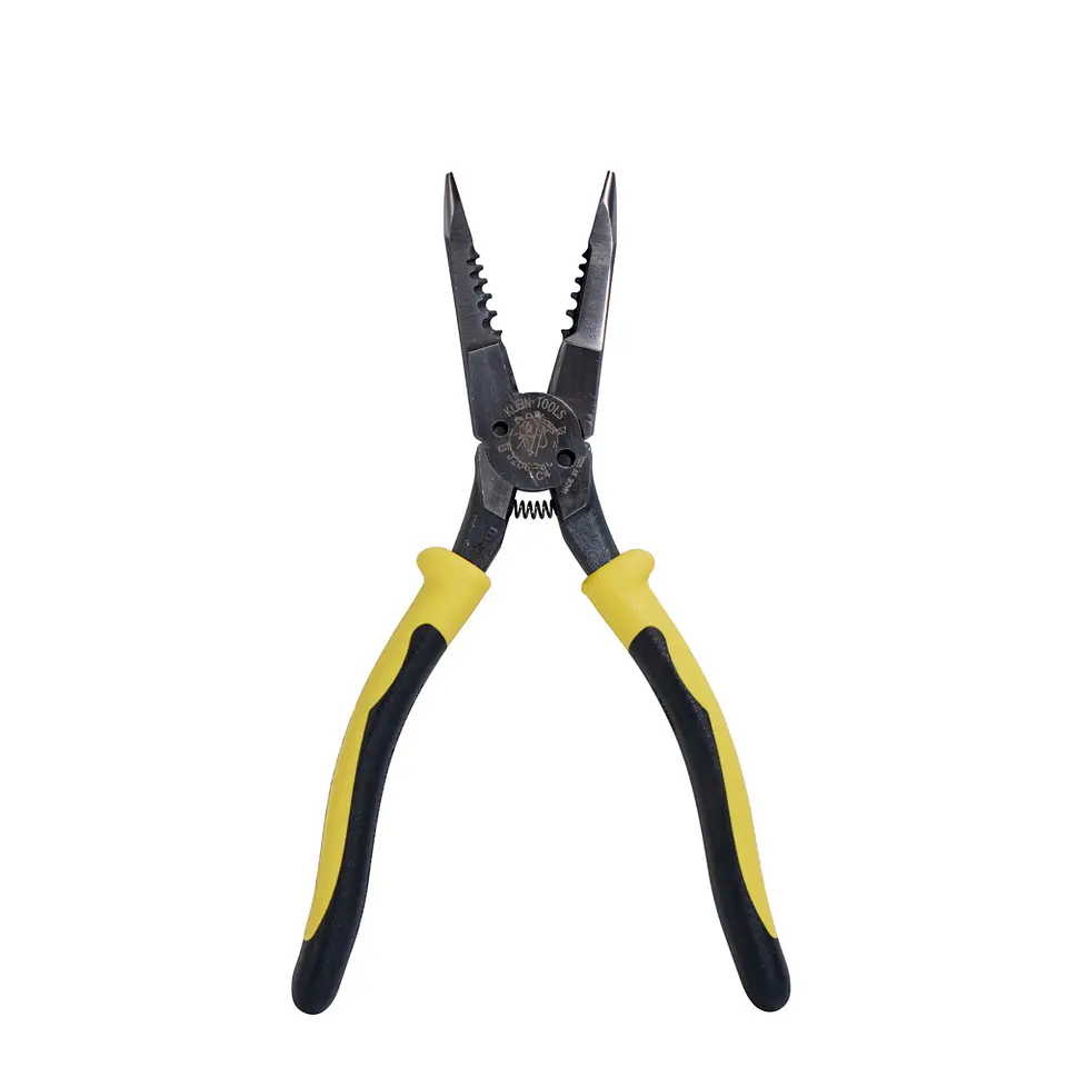 J206-8C KLEIN TOOLS Pinzas de punta aguja multiusos, con resorte, corta y pela, 8.5 pulgadas 1