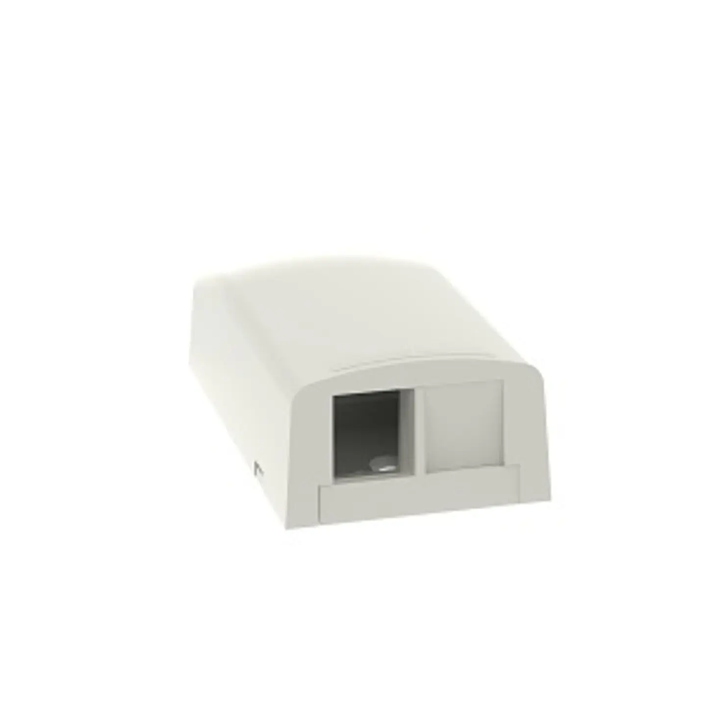 NK2BXIWA NETKEY Caja de Montaje Superficial de 2 Puertos, Color Blanco Off 1