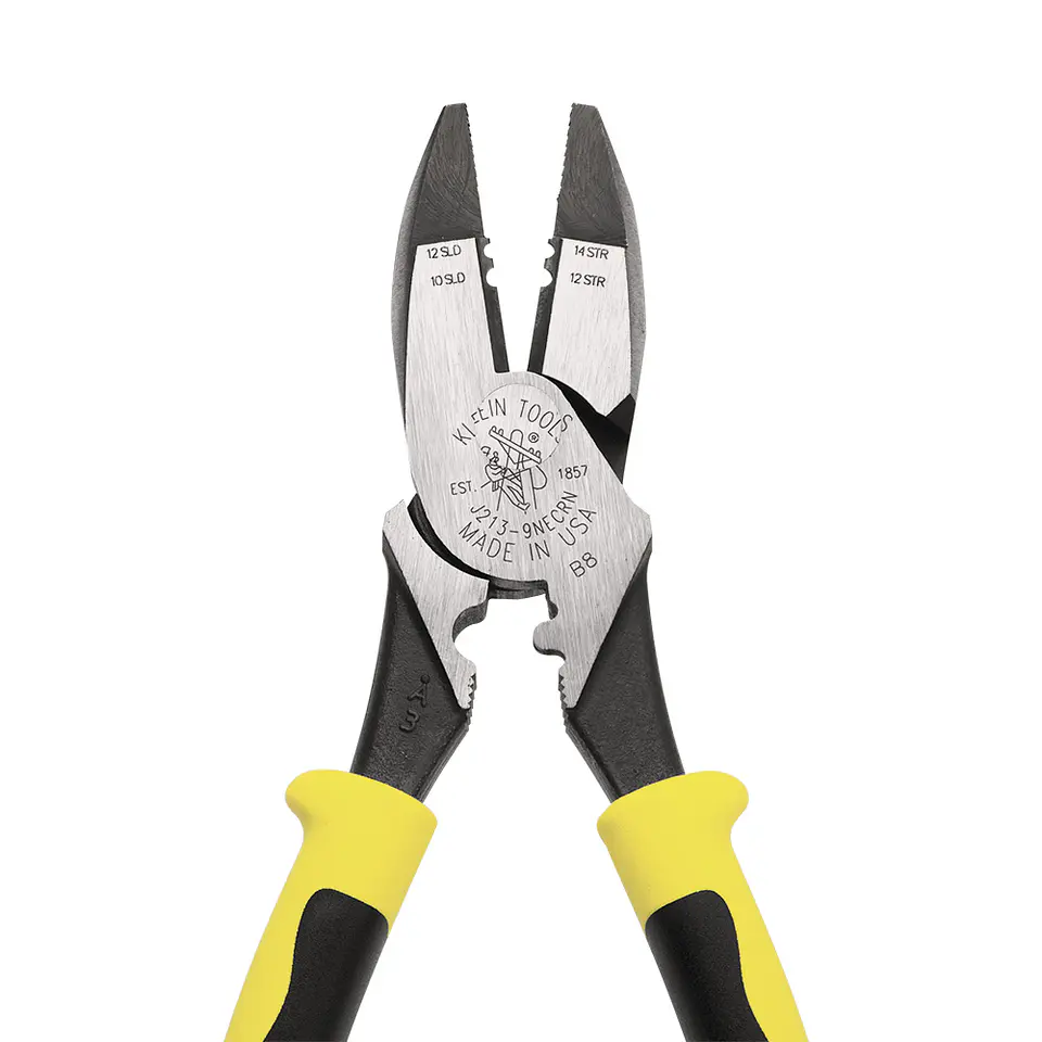 J213-9NECRN KLEIN TOOLS Alicates de corte lateral con pelacables/crimpadora 1