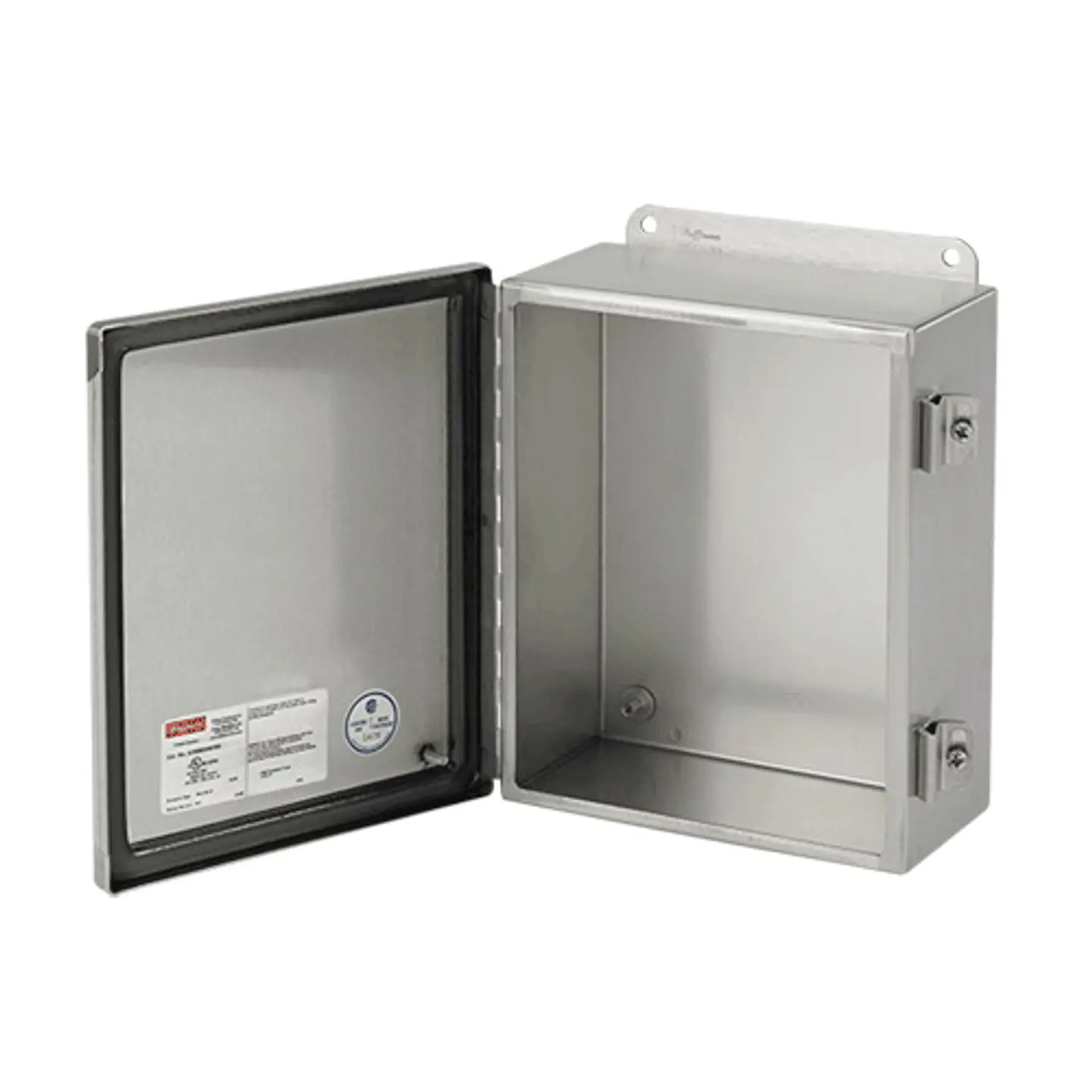A1614CHNFSS HOFFMAN Caja de conexiones con bisagra continua y abrazaderas, Tipo 4X, 16x14x6, Acero inoxidable 304 cepillado. 1