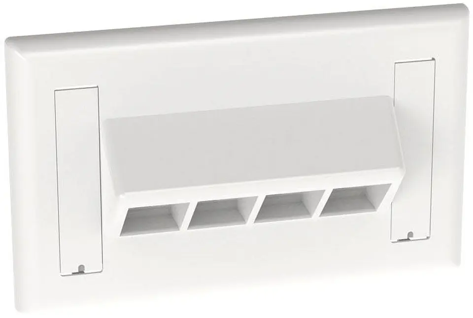NK4HSFWHY NETKEY Placa frontal horizontal inclinada de 4 puertos 1