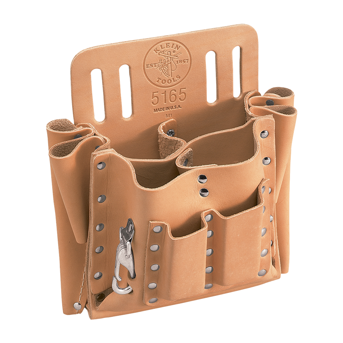 5165 KLEIN TOOLS Funda de herramientas con 10 bolsillos y clip para cuchillo 1