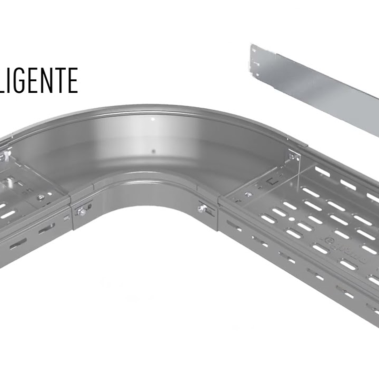 31AXC150Z BTICINO Curva de bandeja para cable en forma de T vertical hacia abajo con variación de plano 1