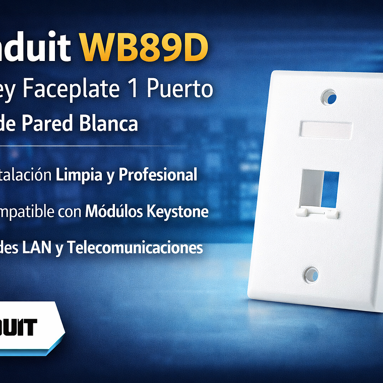 WB89D NETKEY Faceplate 1 puerto placa Blanca 1