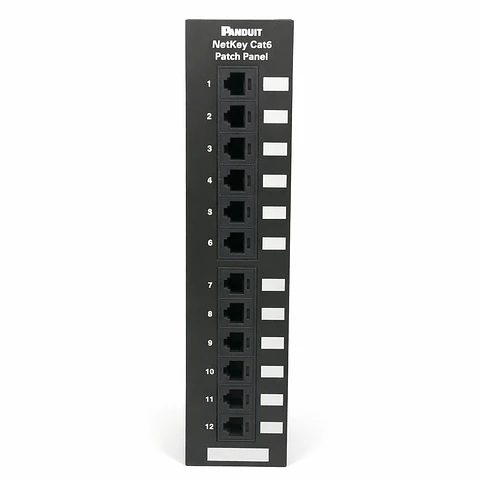 NK6PPG12WY NETKEY Panel de parcheo plano Punchdown de 12 puertos