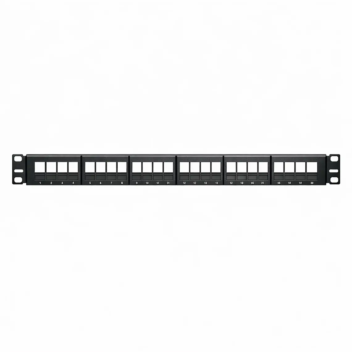NKFP24Y NETKEY Panel de Parcheo Modular de 24 Puertos, 1 RU, Negro 1