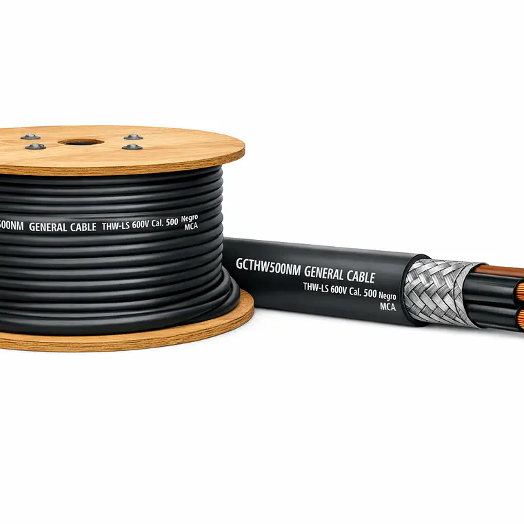 GCTHW500NM GENERAL CABLE Cable THW-LS 600V Cal. 500 Negro MCA 1
