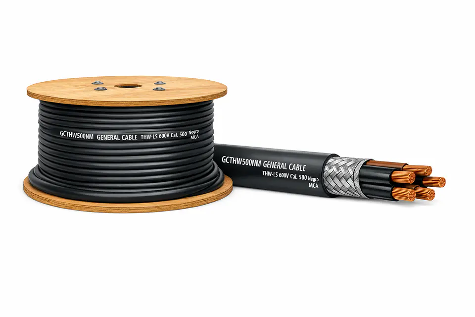 GCTHW500NM GENERAL CABLE Cable THW-LS 600V Cal. 500 Negro MCA 1