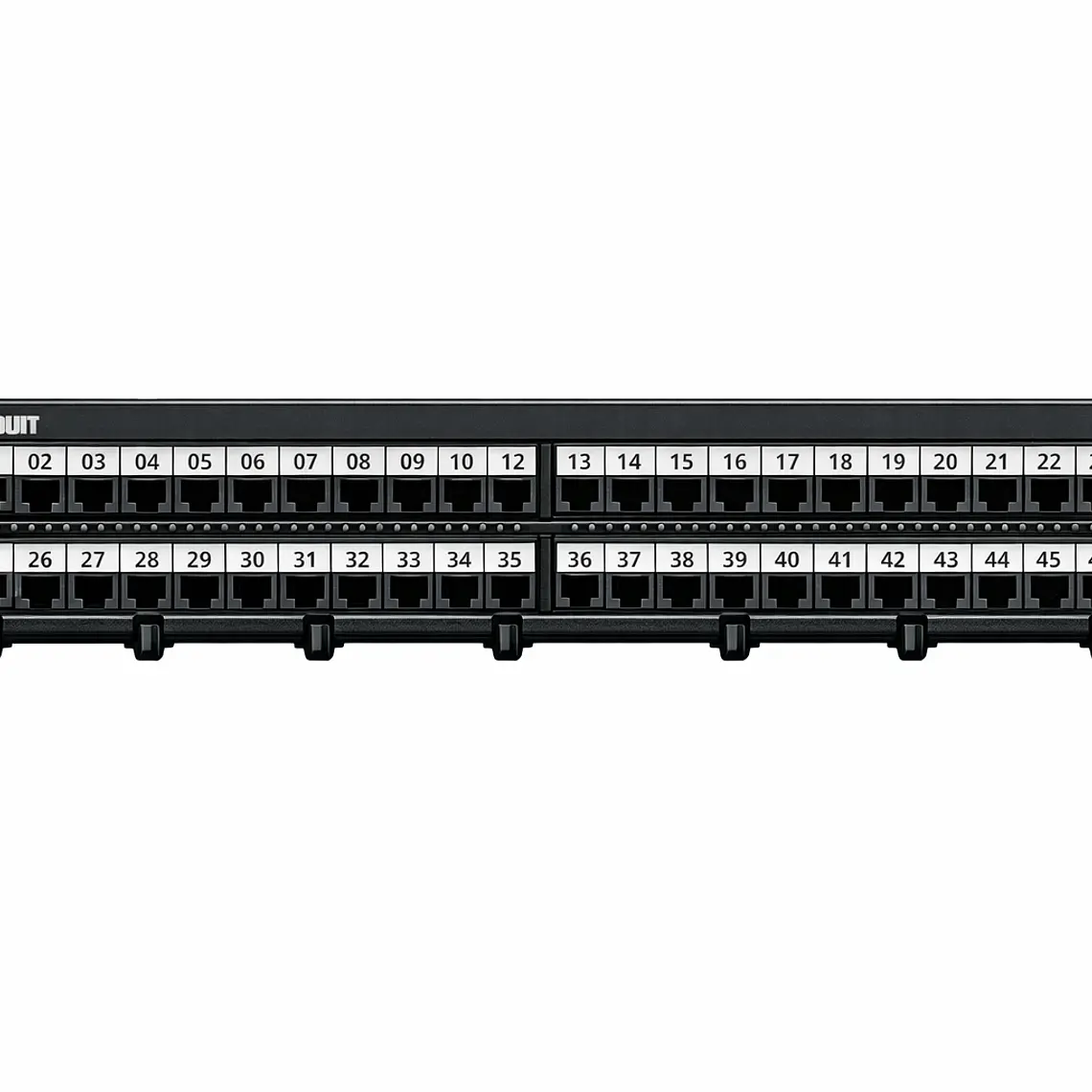 CPP48WBLY PANDUIT Panel de parcheo modular Mini-Com de 48 puertos con placas de cara 1