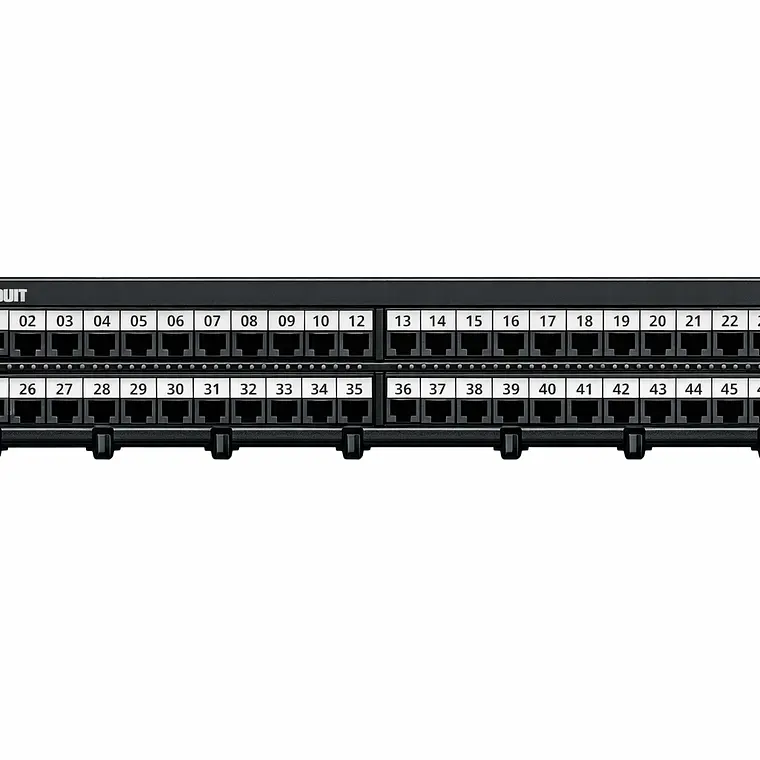 CPP48WBLY PANDUIT Panel de parcheo modular Mini-Com de 48 puertos con placas de cara 1