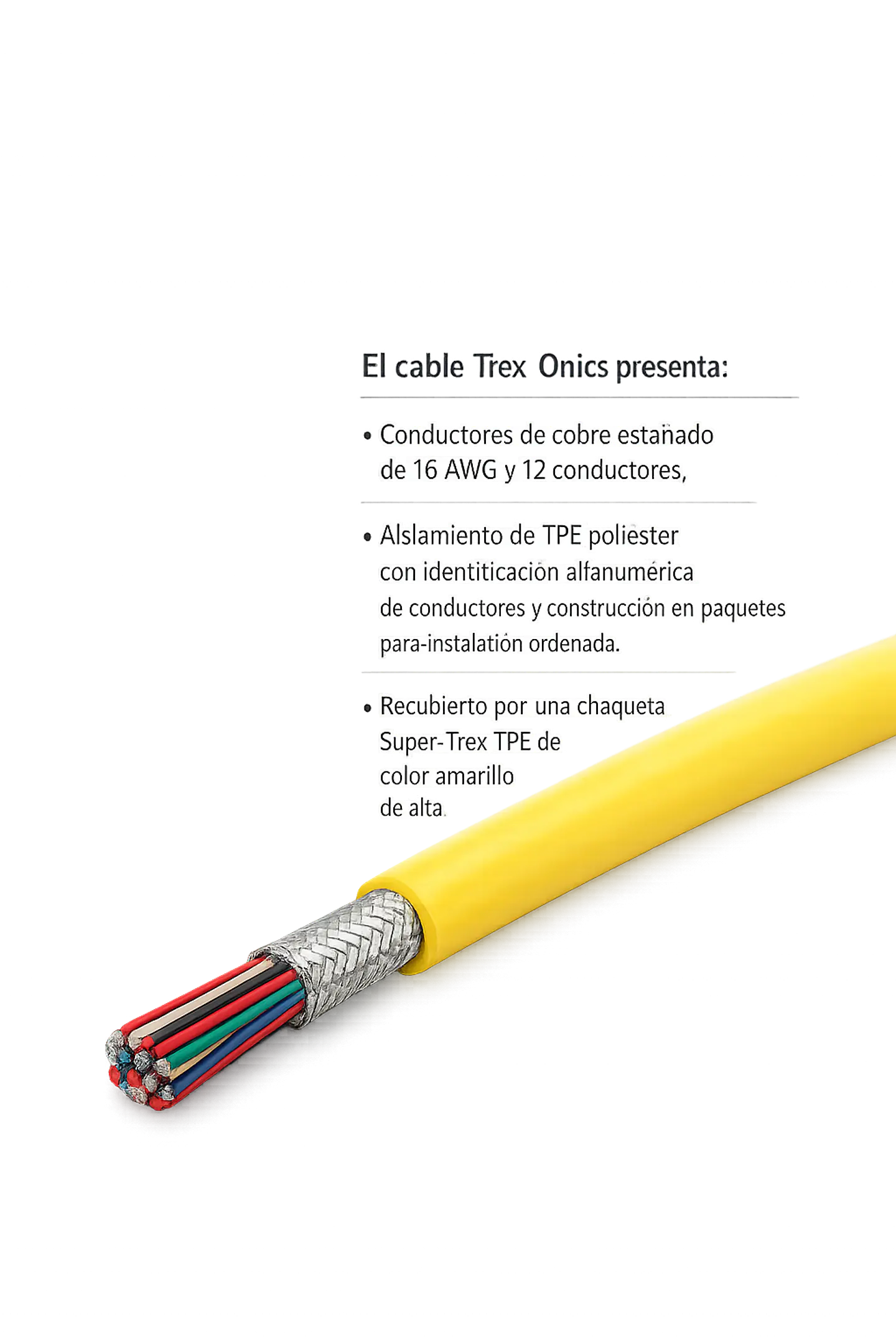 6271616 TPCW Cable de control de diámetro reducido Trex-Onics 1