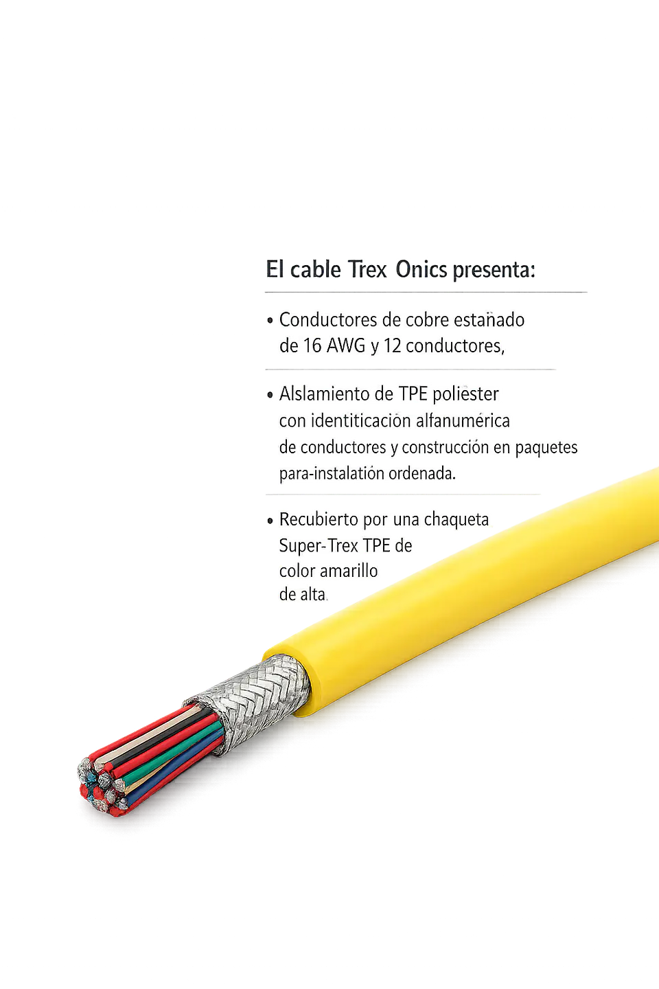6271616 TPCW Cable de control de diámetro reducido Trex-Onics 1