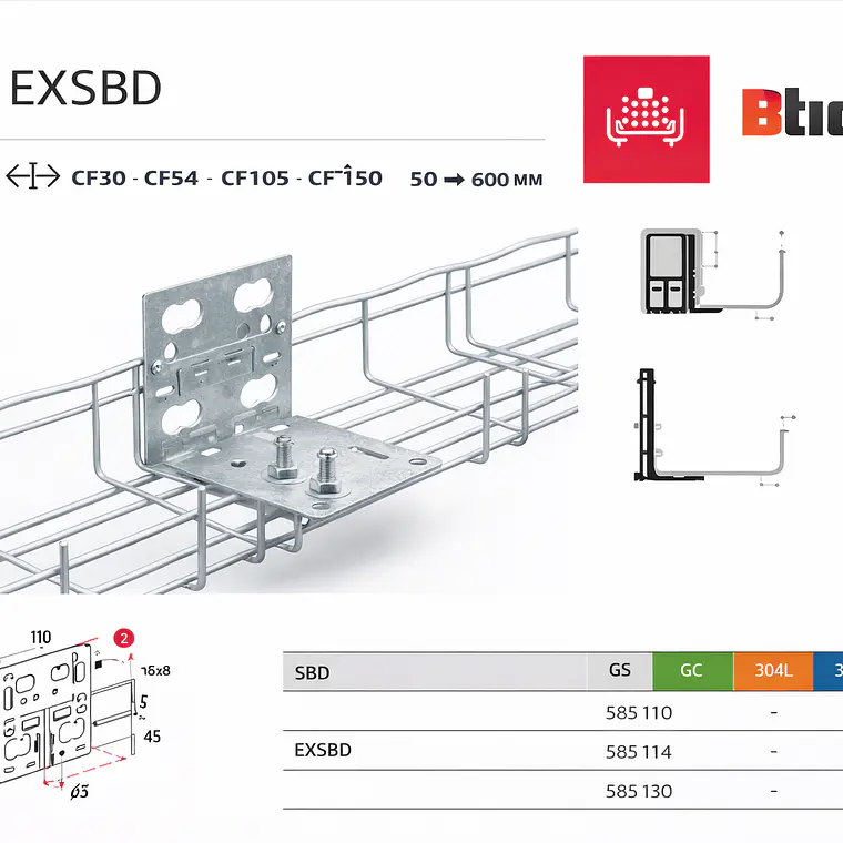 585130 BTICINO Extensión Soporte Caja Derivación GS (Equivalente a Flextray) 1