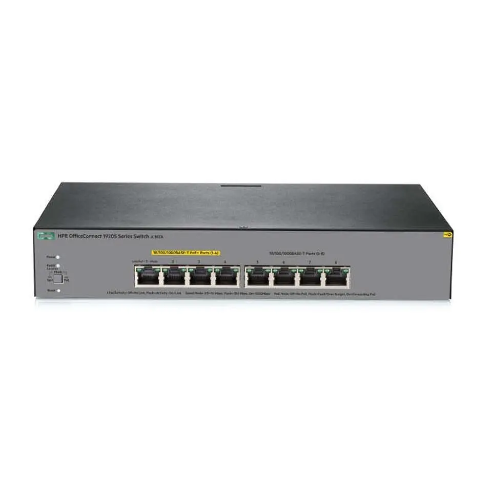 JL383A HPE Switch gestionado Ethernet Gigabit HPE OfficeConnect 1920S de 8 puertos PPoE+ 65W. 1