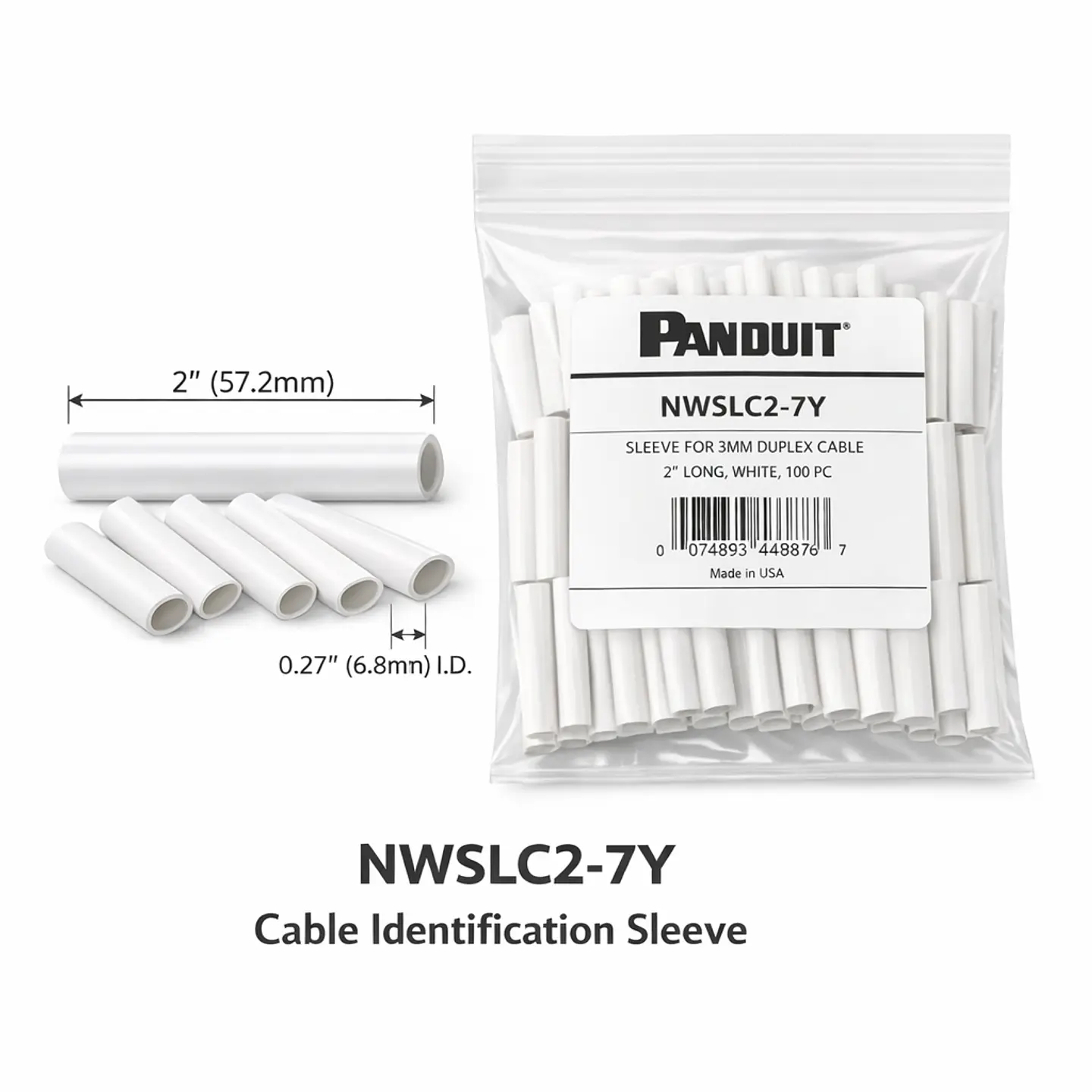 NWSLC27Y PANDUIT Manga de Identificación de Cable NWSLC2-7Y 1