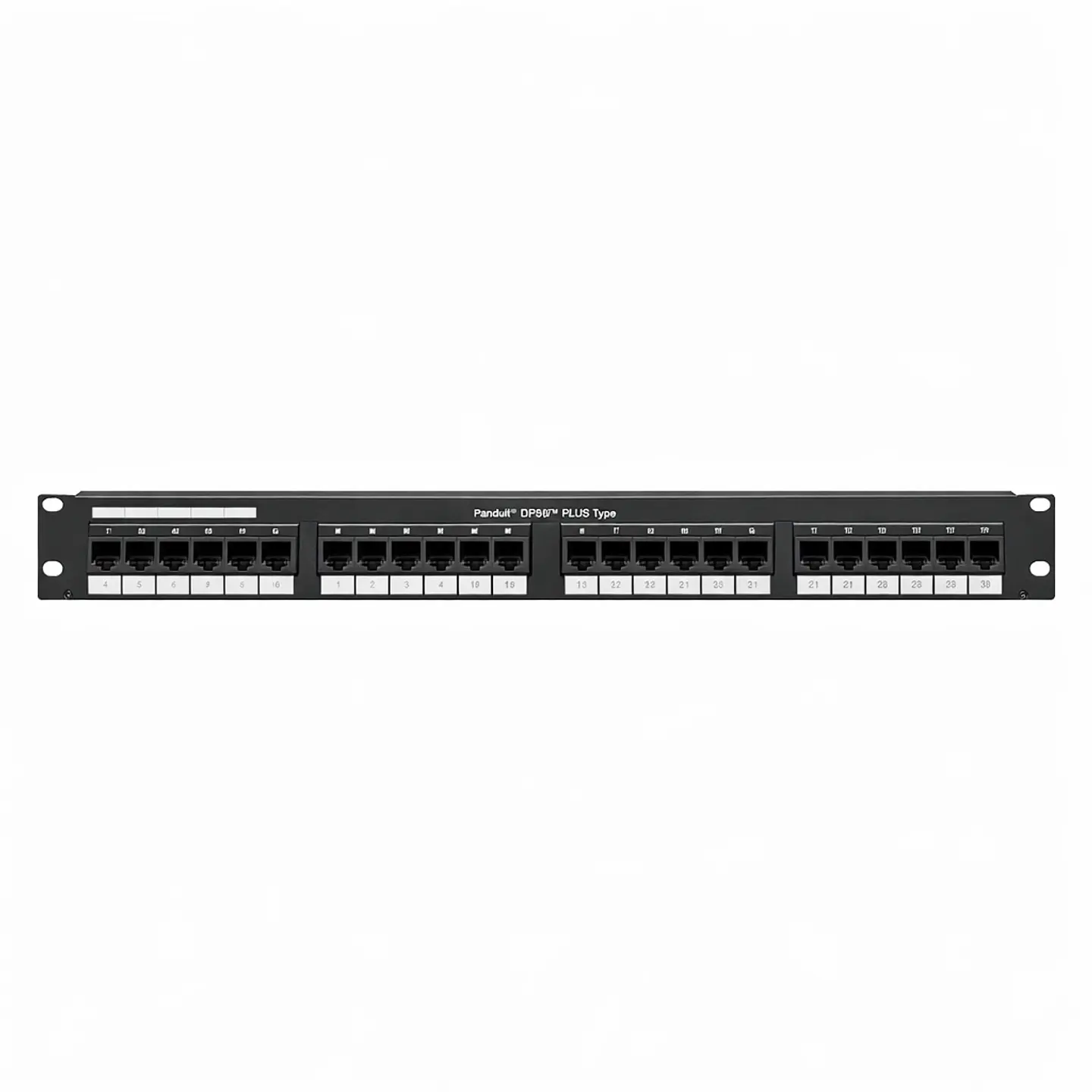 NK5EPPG24Y NETKEY Panel de parcheo de impacto Cat 5e, plano, 24 puertos 1