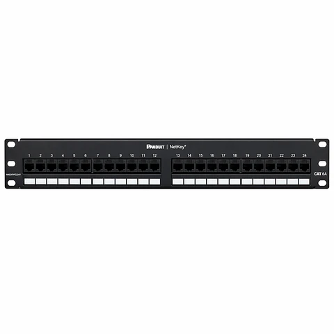 NK6XPPG24Y NETKEY Panel de parcheo plano Categoría 6A de 24 puertos
