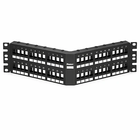 NKPPA48FMY NETKEY Panel de parche modular en ángulo de 48 puertos