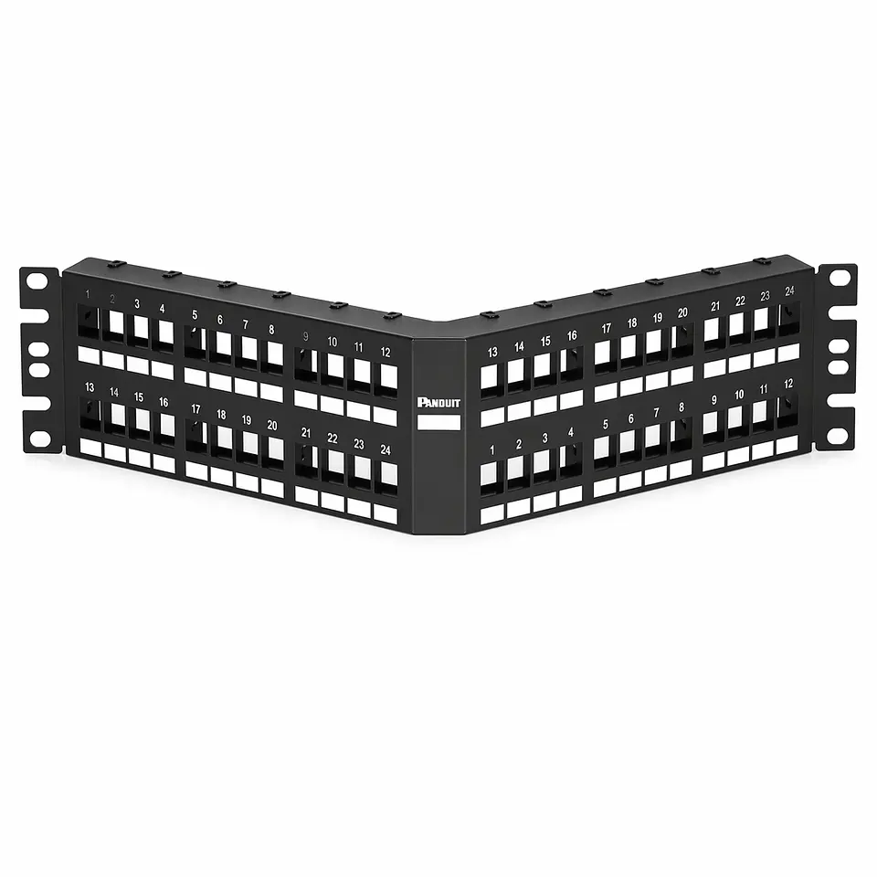 NKPPA48FMY NETKEY Panel de parche modular en ángulo de 48 puertos 1