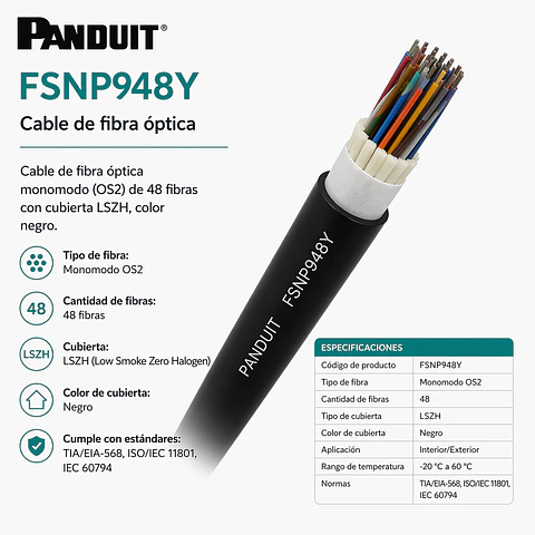 FSNP948Y PANDUIT Cable de fibra óptica