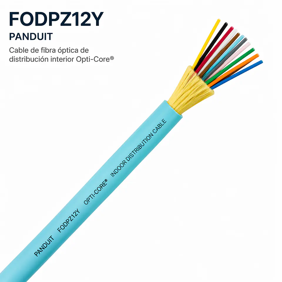 FODPZ12Y PANDUIT Cable de fibra óptica de distribución interior Opti-Core 1