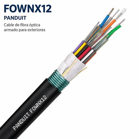 FOWNX12 PANDUIT Cable de fibra óptica armado para exteriores