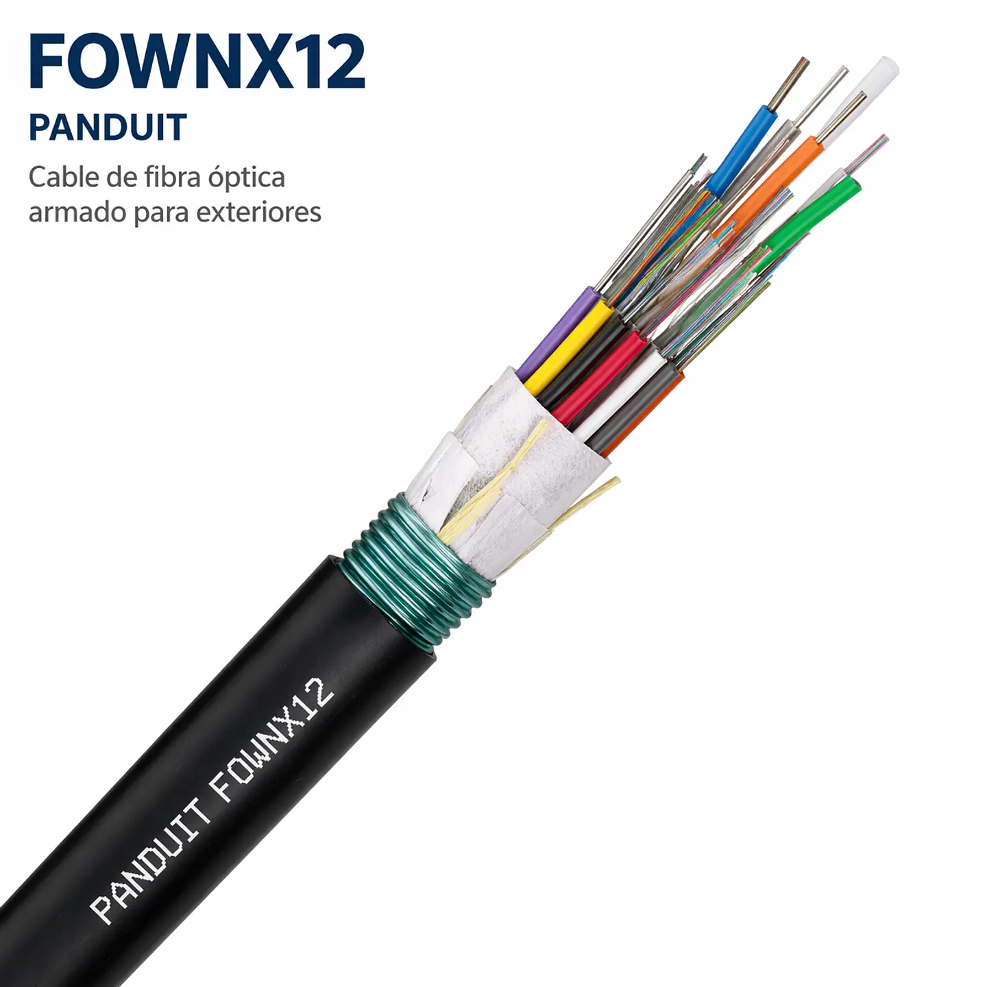 FOWNX12 PANDUIT Cable de fibra óptica armado para exteriores 1