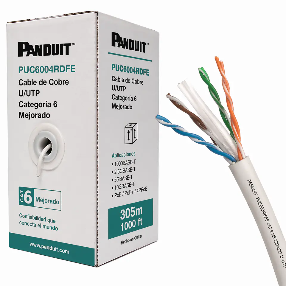 PUC6004RDFE PANDUIT Cable de Cobre U/UTP Categoría 6 Mejorado 1