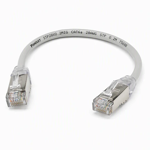 STP28X0.2MIG PANDUIT Cable de parcheo CAT6a apantallado de 28 AWG, 0.2m